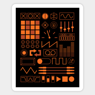 Electronic Musician Synth, Sampler and Drum Machine Controls Magnet